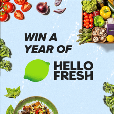 Win a year of HelloFresh when you play the lottery